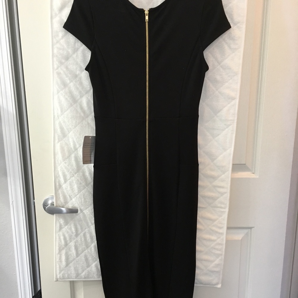 Slimming black dress by Felicity & Coco
